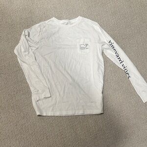Vineyard Vines Classic Boys White Long Sleeve Tee